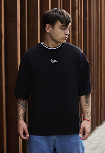 Фото - Чорна футболка з логотипом Staff black logo oversize - Men box