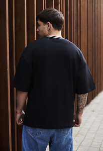 Фото - Чорна футболка з логотипом Staff black logo oversize - Men box