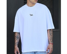 Фото - Біла оверсайз футболка Staff white logo oversize - Men box