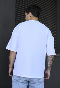 Фото - Біла оверсайз футболка Staff white logo oversize - Men box