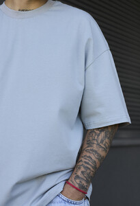 Фото - Світло-сіра футболка Staff light gray basic oversize - Men box