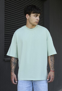 Фото - Однотонная мятная футболка Staff mint basic oversize - Men box