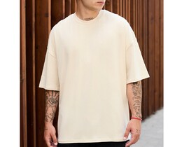 Фото - Однотонна молочна футболка Staff milk basic oversize - Men box
