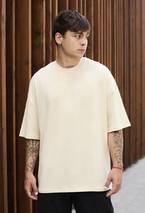 Фото - Однотонная молочная футболка Staff milk basic oversize - Men box