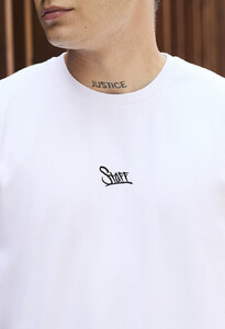 Фото - Біла футболка з чорним лого Staff logo white - Men box