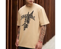 Фото - Бежева футболка з принтом Staff essential oversize - Men box