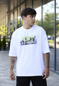 Фото - Бавовняна біла футболка Staff palms & logo oversize - Men box