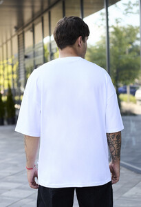 Фото - Бавовняна біла футболка Staff palms & logo oversize - Men box