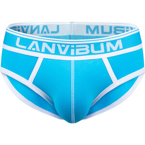 Фото - Яркие трусы брифы Lanvibum голубого цвета - Men box