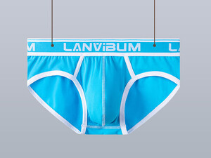 Фото - Яркие трусы брифы Lanvibum голубого цвета - Men box
