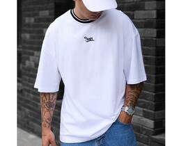 Фото - Біла футболка з лого Staff white logo oversize - Men box