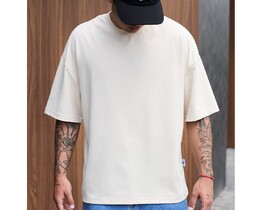 Фото - Однотонна футболка Staff milk basic oversize - Men box