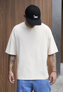 Фото - Однотонная футболка Staff milk basic oversize - Men box