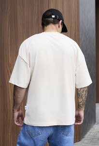 Фото - Однотонная футболка Staff milk basic oversize - Men box