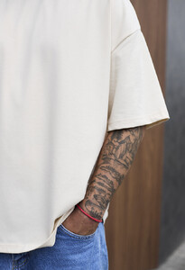 Фото - Однотонная футболка Staff milk basic oversize - Men box