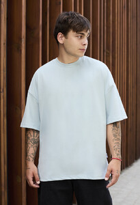 Фото - Светло-голубая футболка Staff light blue basic oversize - Men box