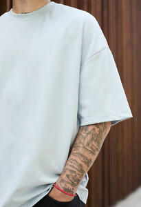 Фото - Светло-голубая футболка Staff light blue basic oversize - Men box