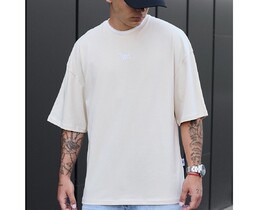 Фото - Футболка молочного кольору Staff milk logo oversize - Men box