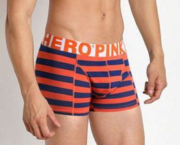 Фото - Модні смугасті чоловічі труси Pink Hero - Men box
