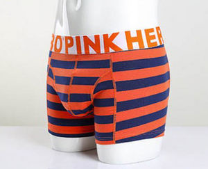 Фото - Модні смугасті чоловічі труси Pink Hero - Men box
