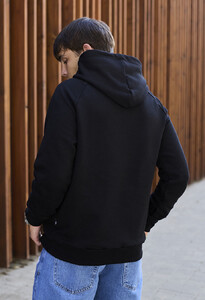 Фото - Брендированное унисекс худи Staff black logo reglan - Men box