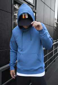 Фото - Однотонне худі синього кольору Staff blue basic - Men box