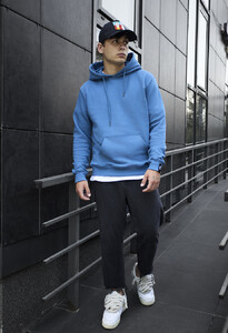 Фото - Однотонне худі синього кольору Staff blue basic - Men box