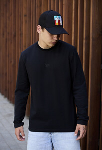 Фото - Брендований чорний лонгслів Staff black logo - Men box