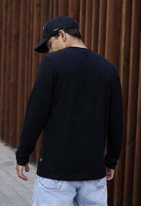 Фото - Брендований чорний лонгслів Staff black logo - Men box