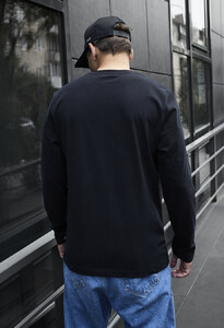 Фото - Однотонний чорний лонгслів Staff black basic - Men box