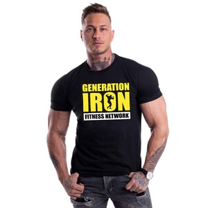 Фото - Черная спортивная футболка Sport Line с желтой надписью - Men box