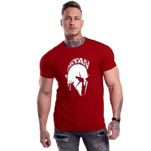 Фото - Футболка для спорту Sport Line бордового кольору з принтом - Men box