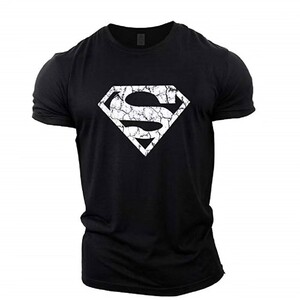 Фото - Футболка для фітнесу Sport Line чорна з принтом Superman - Men box