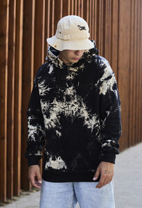 Фото - Молодежное худи Staff tie dye black & beige oversize - Men box