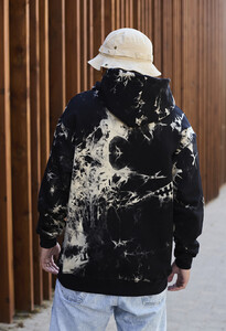 Фото - Молодежное худи Staff tie dye black & beige oversize - Men box