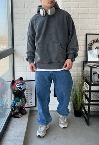 Фото - Базове сіре худі Staff premium gray oversize - Men box