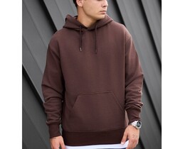Фото - Однотонное коричневое худи Staff brown oversize - Men box