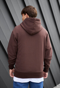 Фото - Однотонное коричневое худи Staff brown oversize - Men box