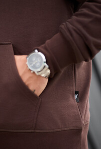 Фото - Однотонное коричневое худи Staff brown oversize - Men box