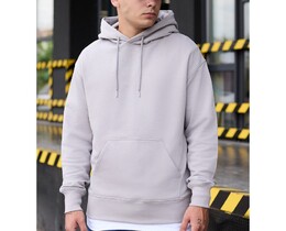 Фото - Светло-серое мужское худи Staff light gray oversize - Men box