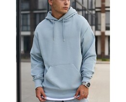 Фото - Светло-голубое худи Staff light blue oversize - Men box