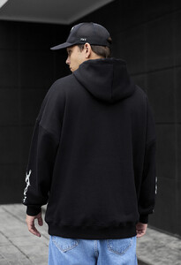 Фото - Черное худи с принтом Staff impossible oversize - Men box