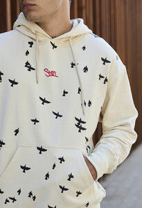 Фото - Худи молочного цвета Staff logo & birds oversize - Men box
