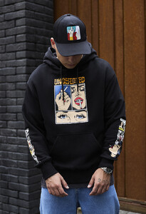 Фото - Худи с ярким принтом Staff undefeated oversize - Men box