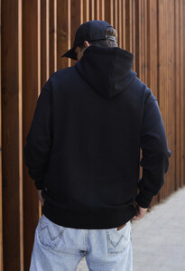 Фото - Черное худи с ярким принтом Staff game oversize - Men box