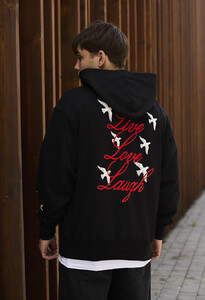 Фото - Повседневное оверсайз худи Staff live love laugh oversize - Men box