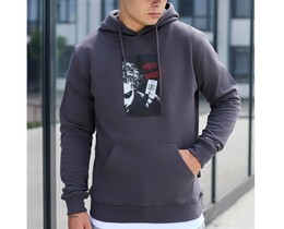Фото - Молодежное худи серого цвета Staff serious - Men box