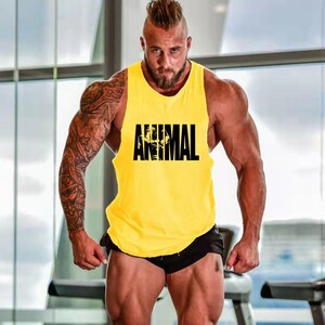 Фото - Майка спортивна жовтого кольору Sport Line з чорним лого - Men box
