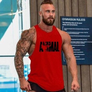 Фото - Мужская майка красного цвета Sport Line для фитнеса - Men box