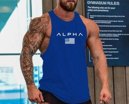 Фото - Синя футболка для фітнесу від Sport Line з принтом - Men box